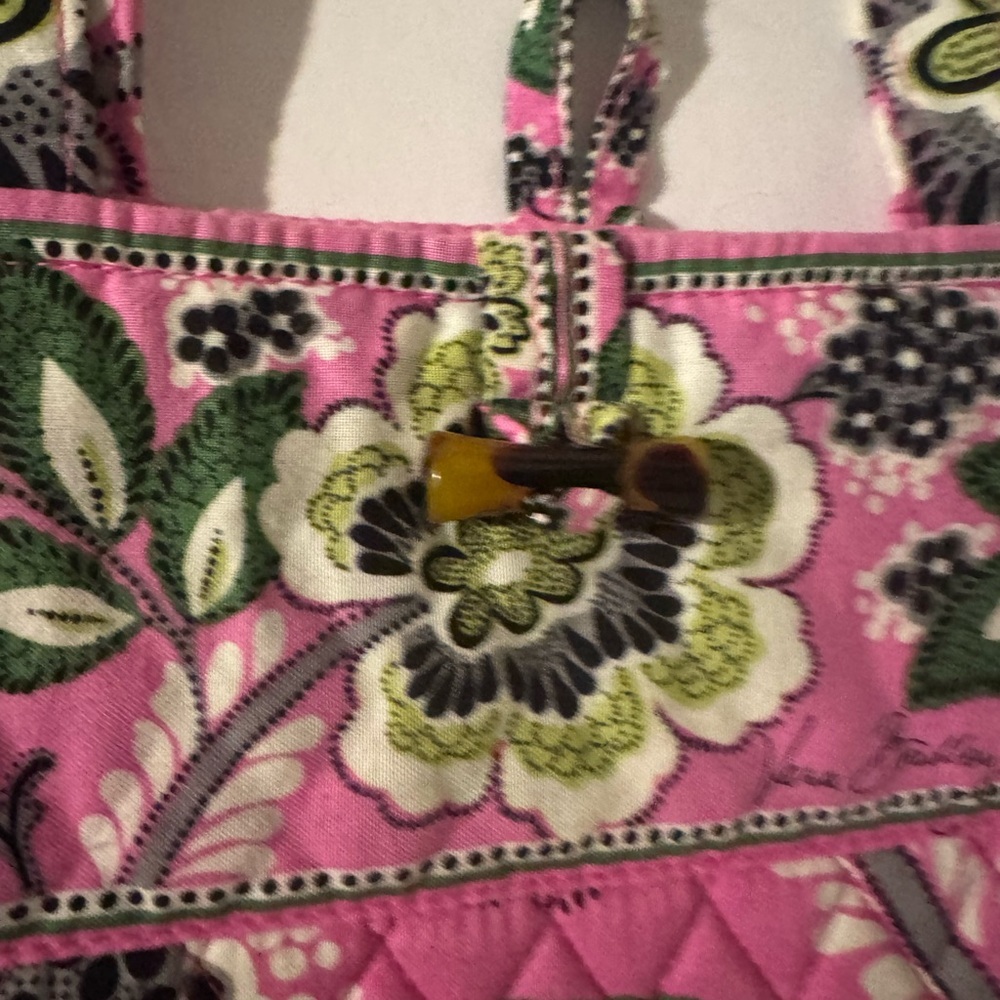Vera Bradley Floral Pink Quilted Tote Bag - Picture 2 of 8